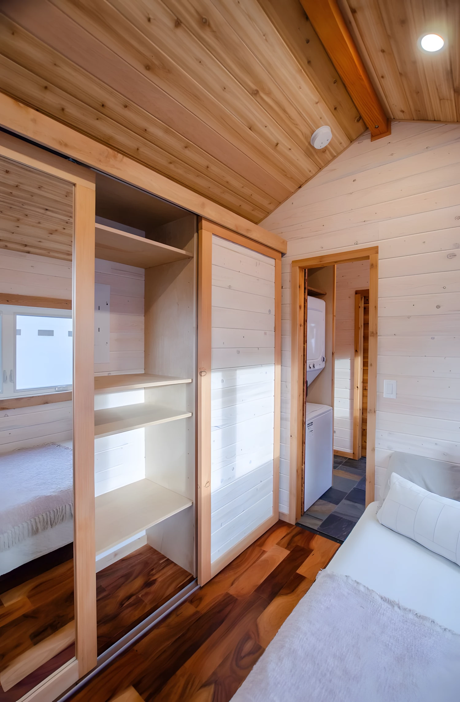 The Huckleberry's bedroom has lots of storage space available