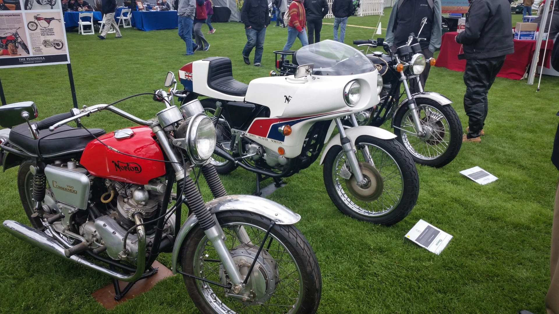 More old Nortons including the John Player model in the middle
