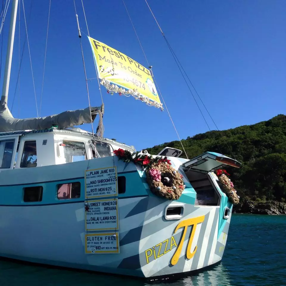 Pizza Pi making waves in Christmas Cove, Virgin Islands