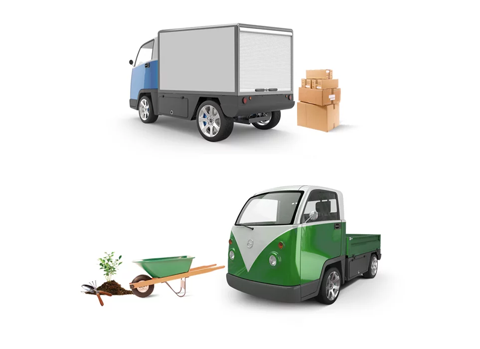 The Kombi EV will come in two models: the Green Space Model with a tray at the rear, and the City Version which sports an enclosed body
