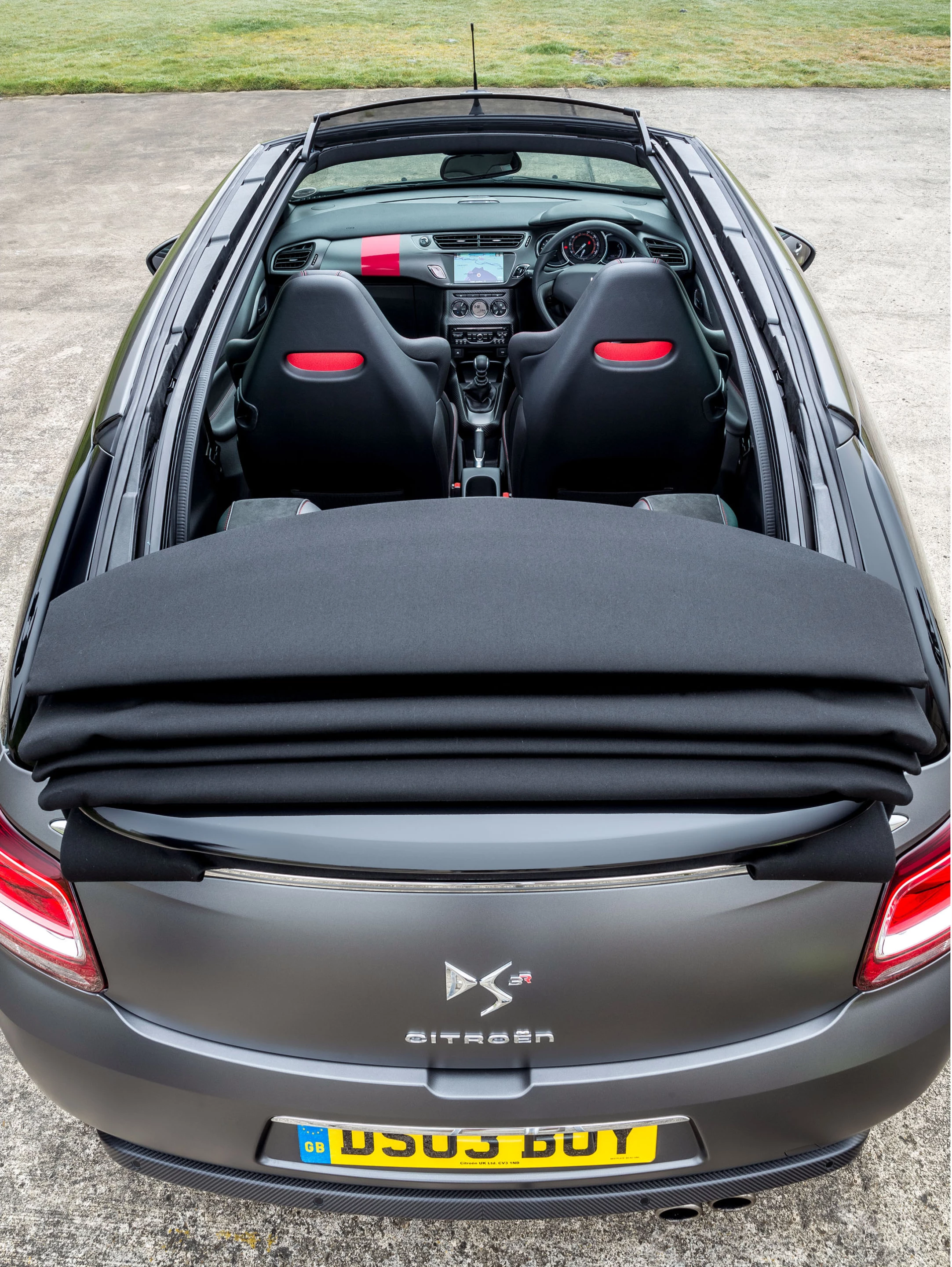 The Cabrio roof offers the best of both worlds - top-down motoring and the secure, warm, sound-proof environment of a sedan