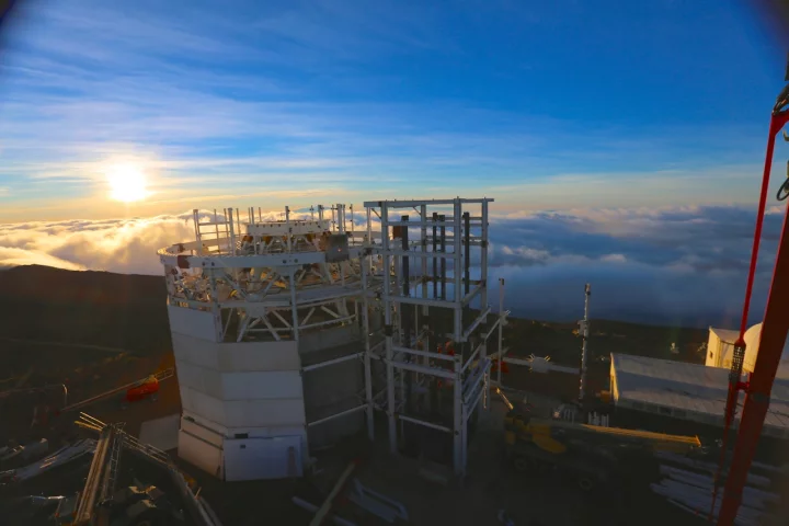Sunrise at the DKIST construction site on December 3, 2014 (Photo: Brett Simison)
