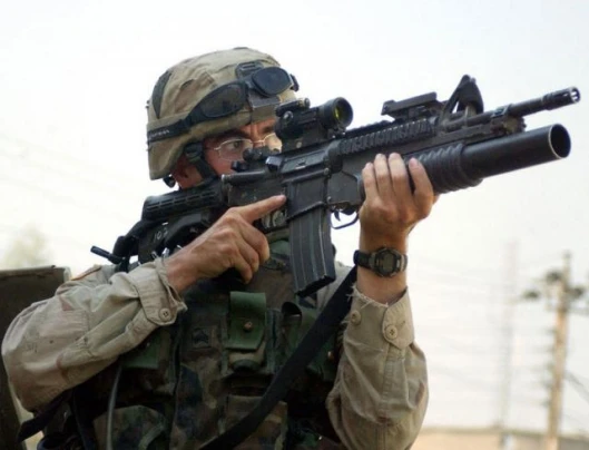 The M16 with grenade launcher could fire the Firefly - our bet is that this will be a much sought-after facility