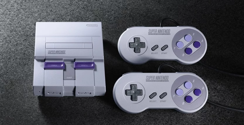 The Nintendo SNES Classic Edition is a smaller version of the original console, includes two wired controllers, HDMI output and it's powered via USB