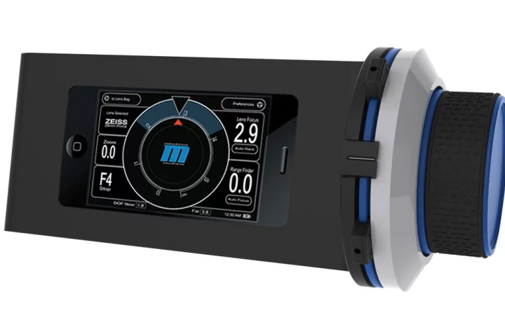 The Redrock MicroRemote accepts an Apple iPhone to display detailed focus information