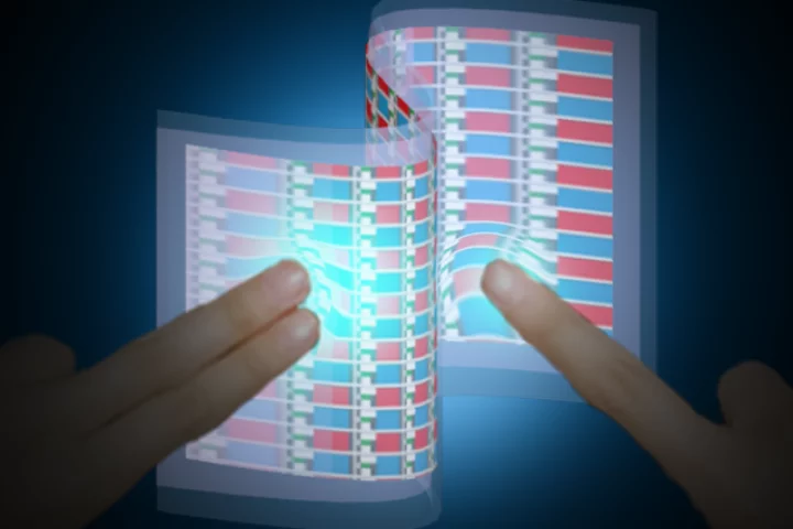 The interactive electronic skin developed at UC Berkeley (Photo: Ali Javey/Chuan Wang, Berkeley)