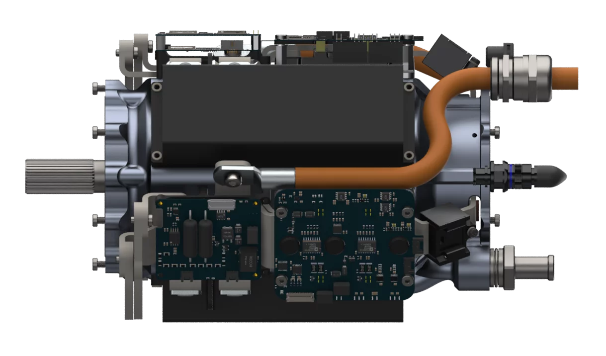 To use it in a conventional aircraft, you'll need to go for the slightly heavier 18-kg version with an integrated planetary gearbox, but power density is still extraordinary
