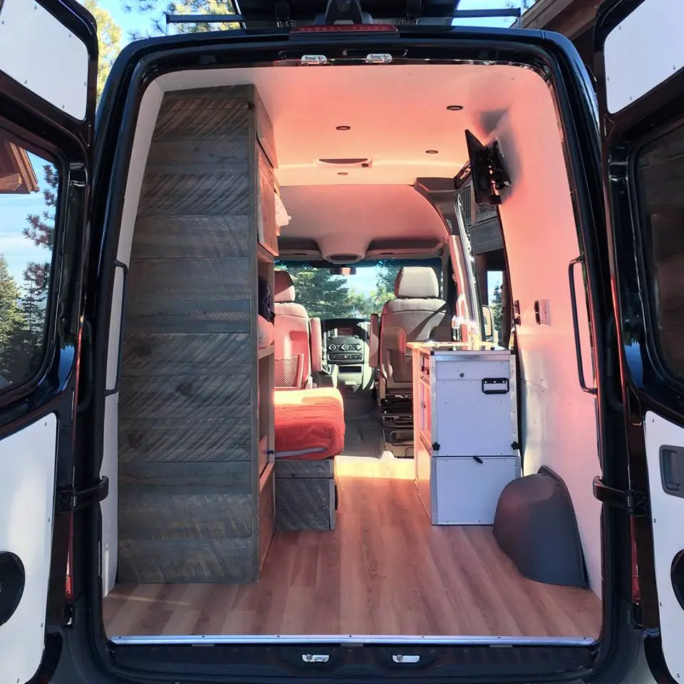 The TK Van offers a simplified, all-in-one camper van kitchen solution