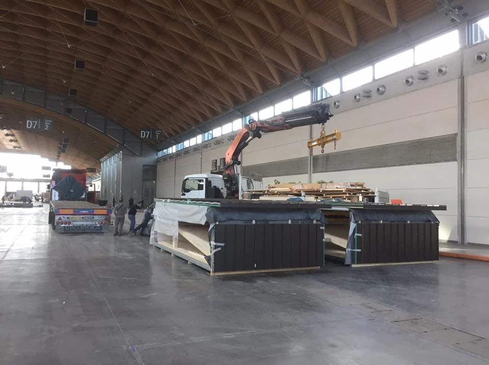 The prefabricated M.A.Di house is made up of folding modules that unfurl for easy construction on site