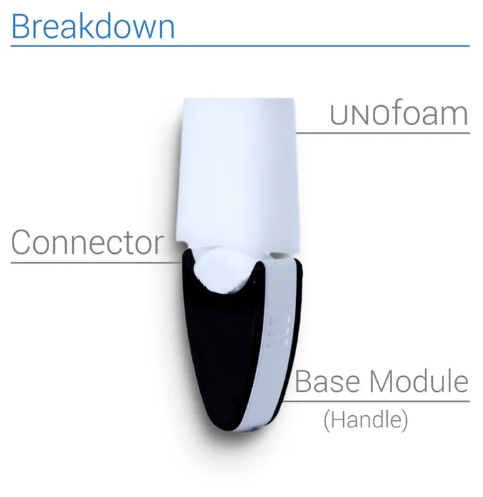 The UNOBRUSH will solve the majority of problems of regular toothbrushing, and save time