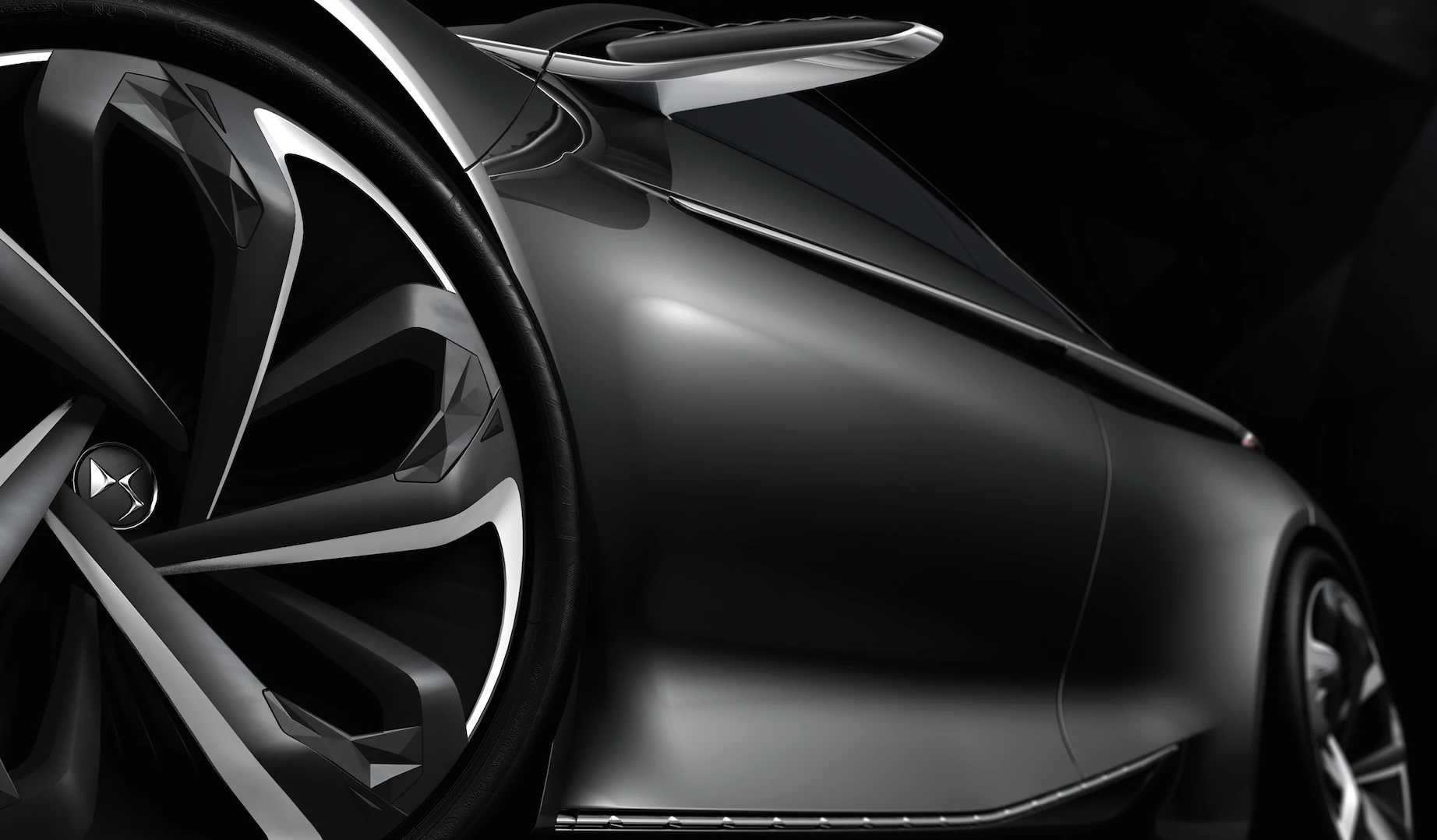 The DS' 20 inch wheels complement the low body