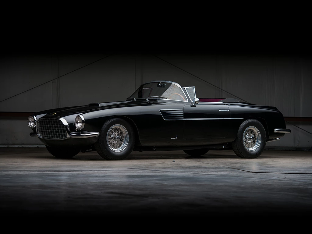 This 1954 Ferrari 375 America Vignale Cabriolet will go to auction as Lot 321 at RM Sotheby's on Saturday, 20 August 2022 with an estimate of between $6,500,000 and $7,500,000