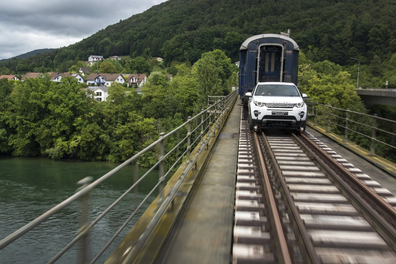 The route included an 85-foot high bridge crossing