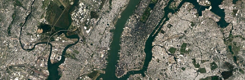 These new images bring structures and features on the Earth's surface into considerably sharper focus, as demonstrated by this new photo of New York City, (use left arrow to see before shot)
