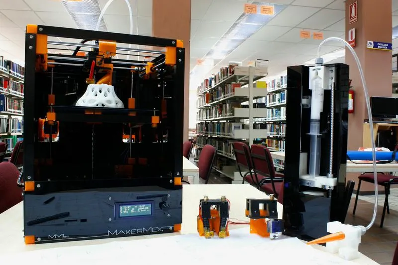 Materials the MM1 is capable of printing include ceramic, Play-Doh, batter, rubber, plastics and conductive material