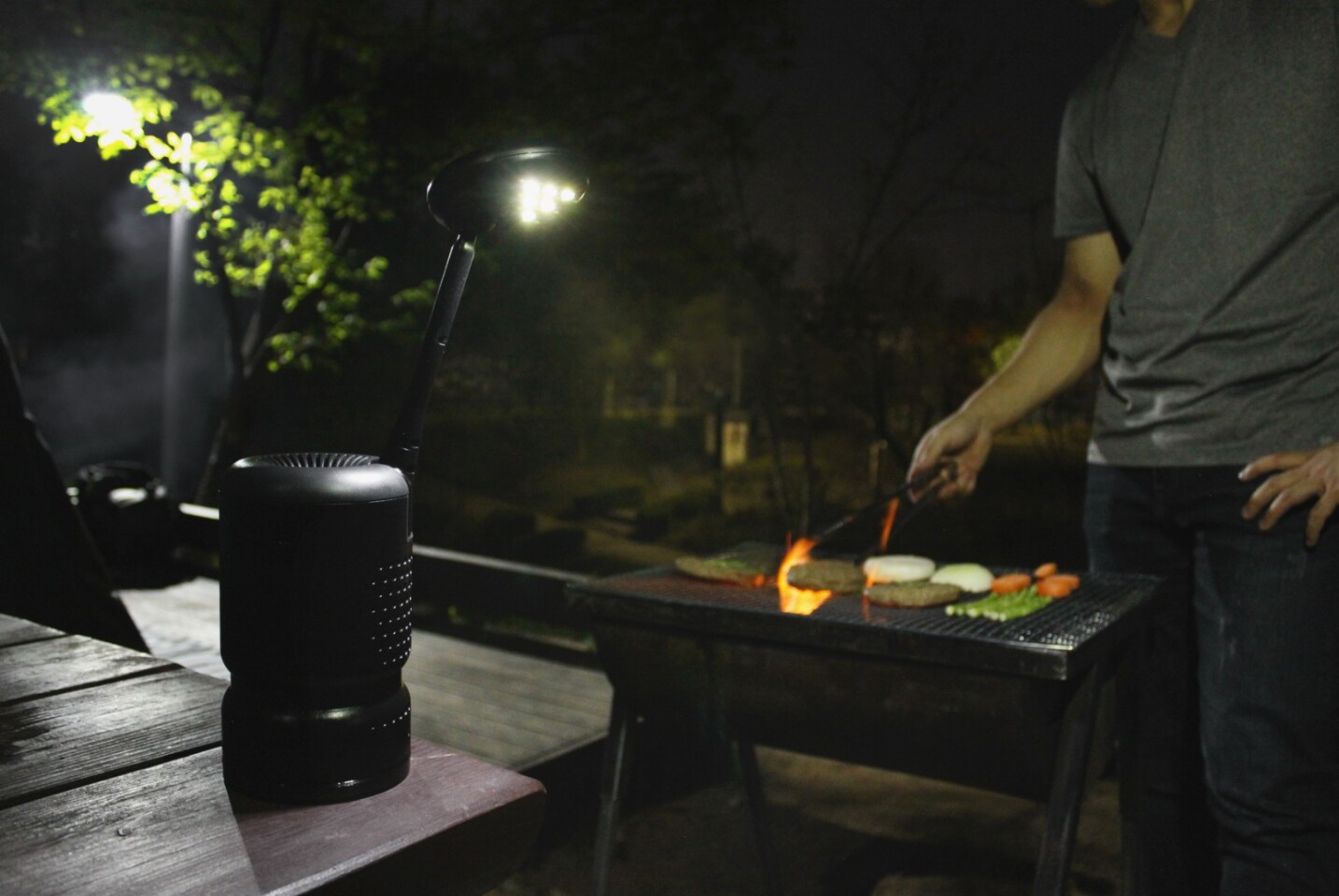 Cooking oilpowered camping lamp outshines kerosene