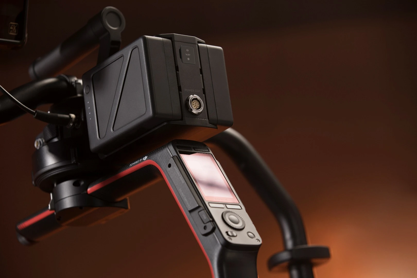 DJI Ronin 2: giant dual batteries can stabilize the rig for 8 hours, or be used to power cameras and accessories