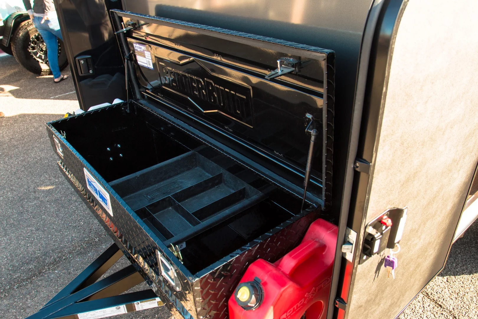 Hiker Trailer offers a variety of toolbox options for its trailers