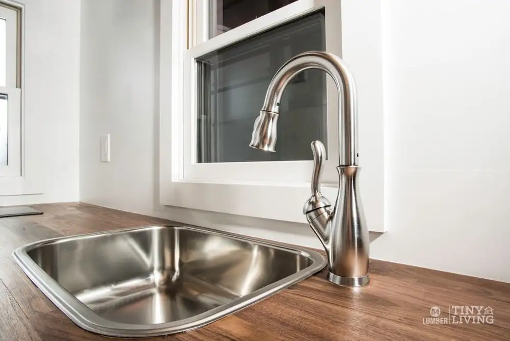 Close-up view of the Roving's kitchenette