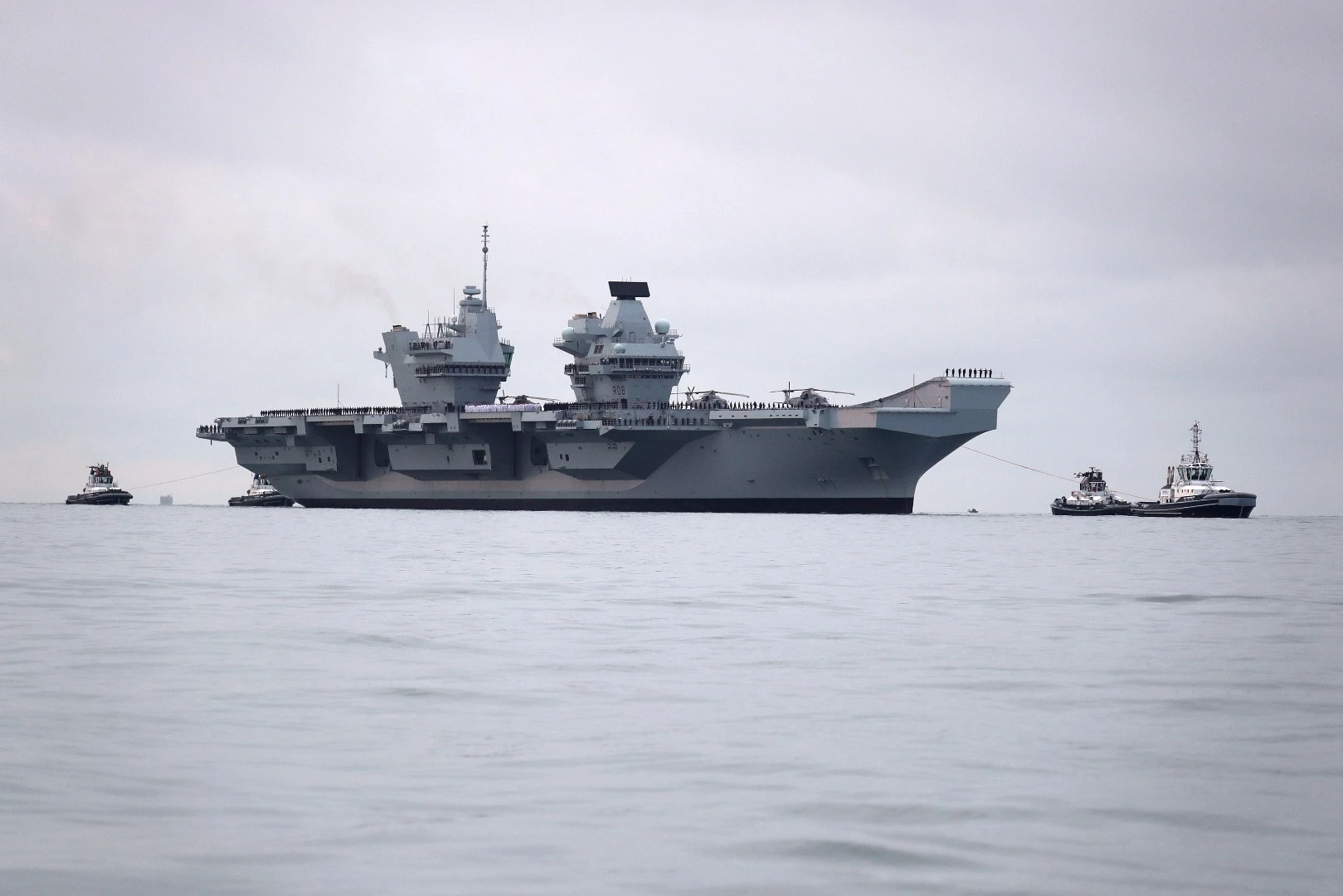 HMS Queen Elizabeth has been undergoing sea trials