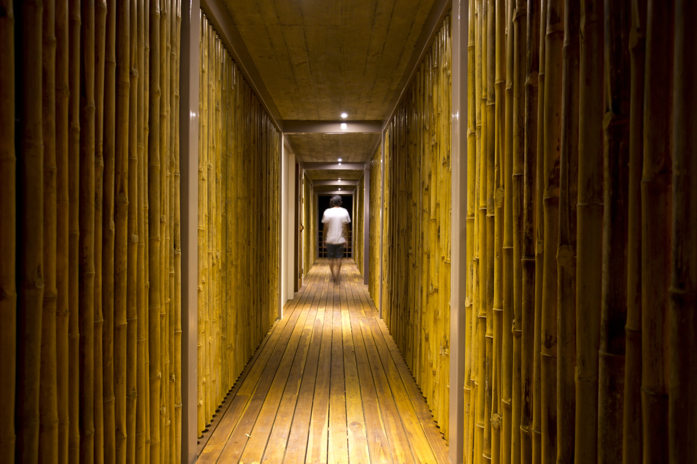 The home is finished in locally sourced teak and bamboo (Photo: Benjamin Garcia Saxe Architecture)
