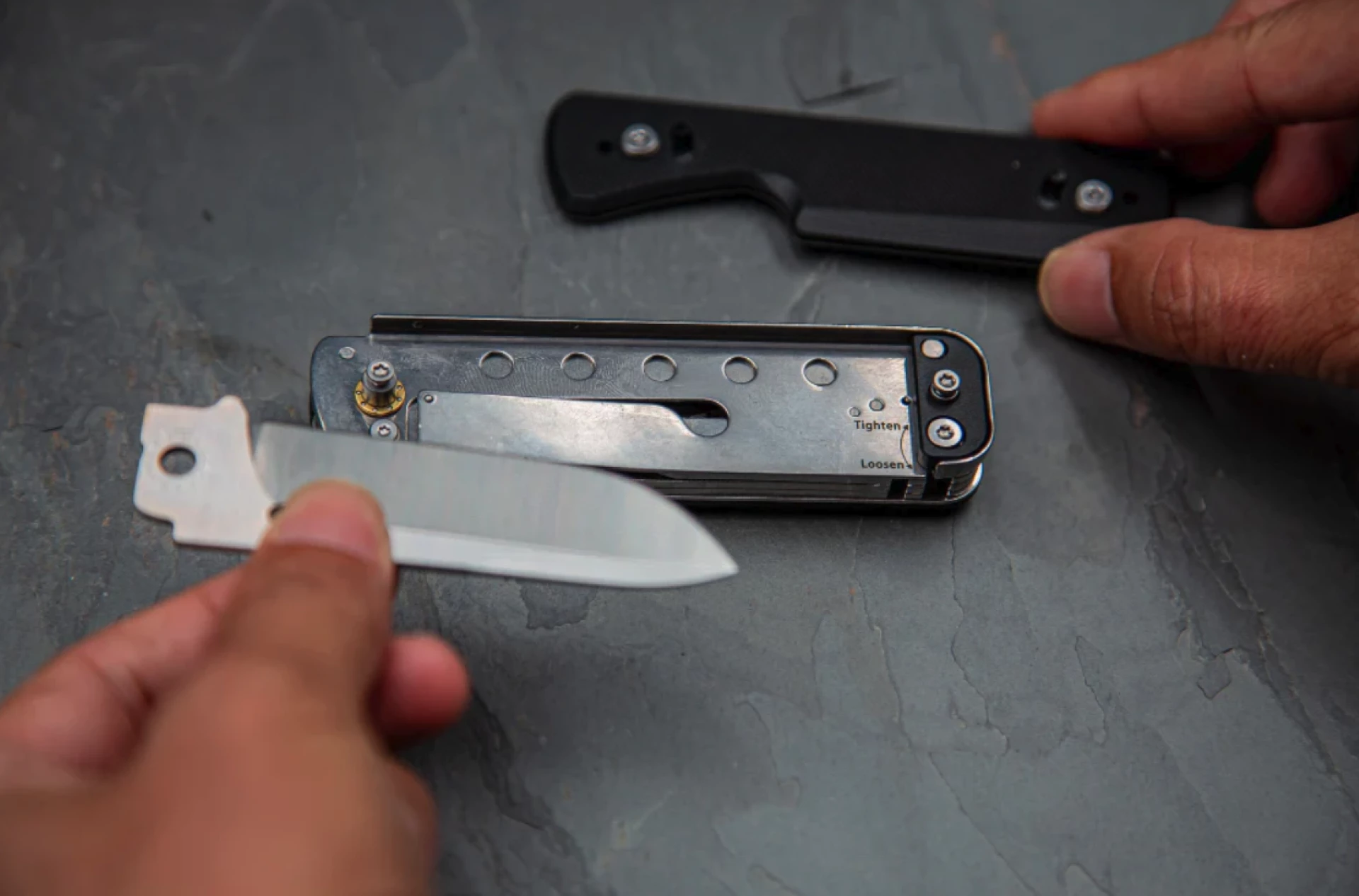 Roxon Flex Shears multitool has interchangeable blades and tools