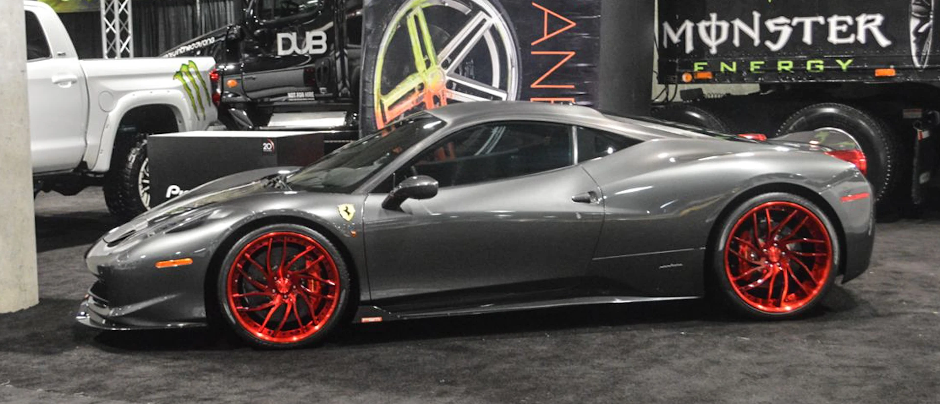 Customized Ferrari in aftermarket room (Photo: C.C. Weiss/Gizmag)