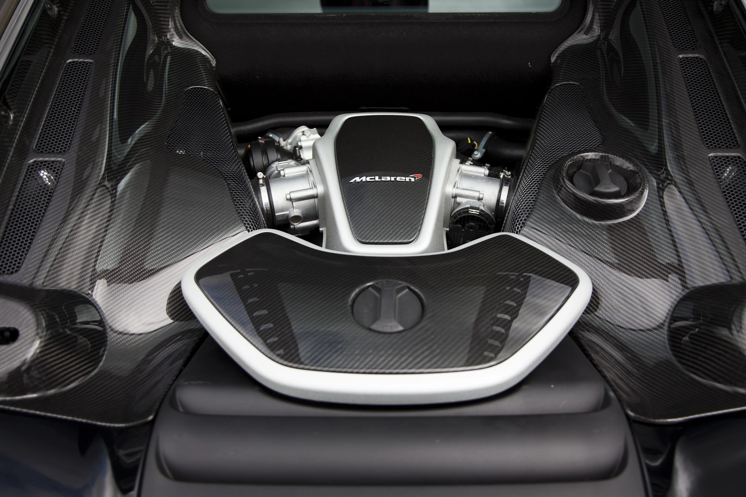 McLaren's award winning 3.8 liter V8's turbo-charging technology translates into near zero turbo-lag thanks to smaller turbines and wastegate management (Photo: McLaren)