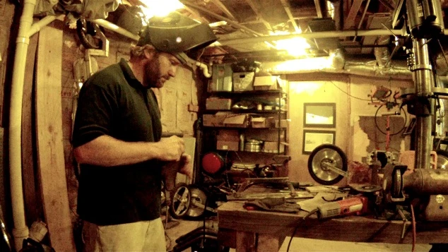 Andy Keel in his workshop