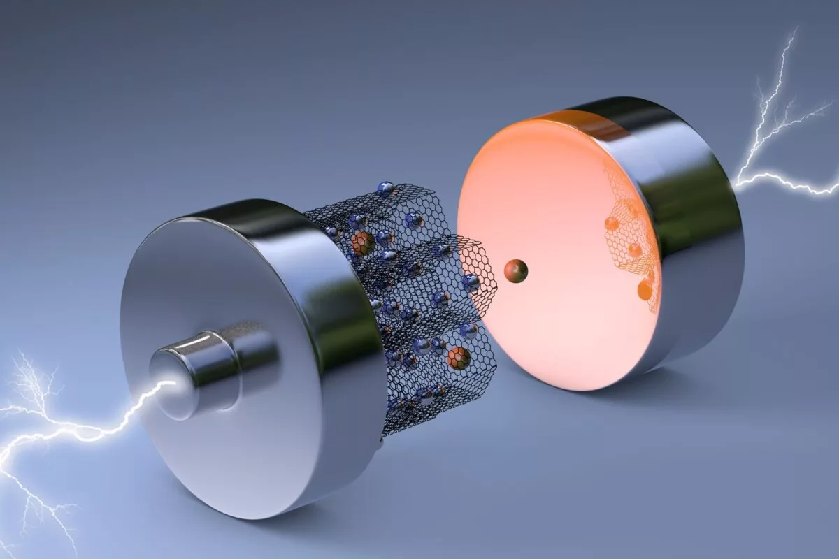 Artist's impression of a new battery electrode