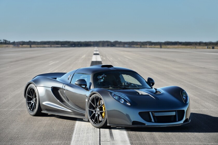 The Hennessey Venom GT is powered by a 7 liter V8 engine