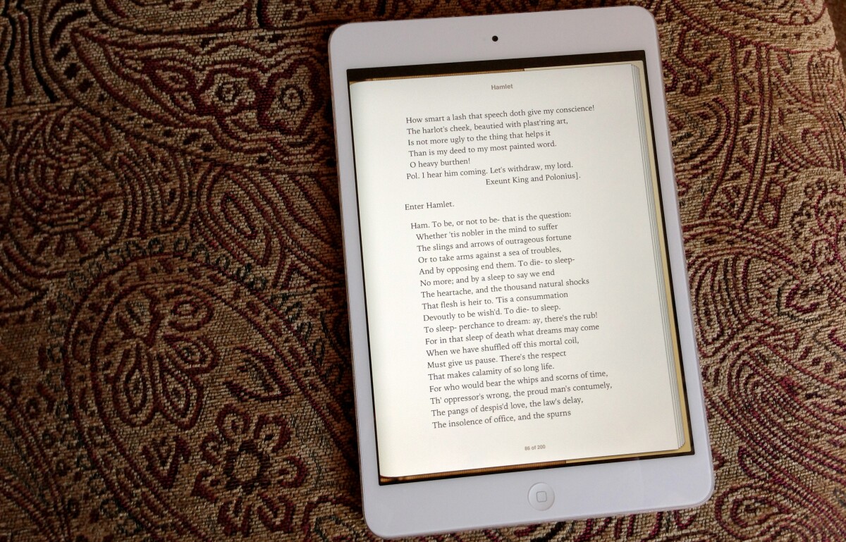 Despite its mediocre display, the iPad mini is great for reading