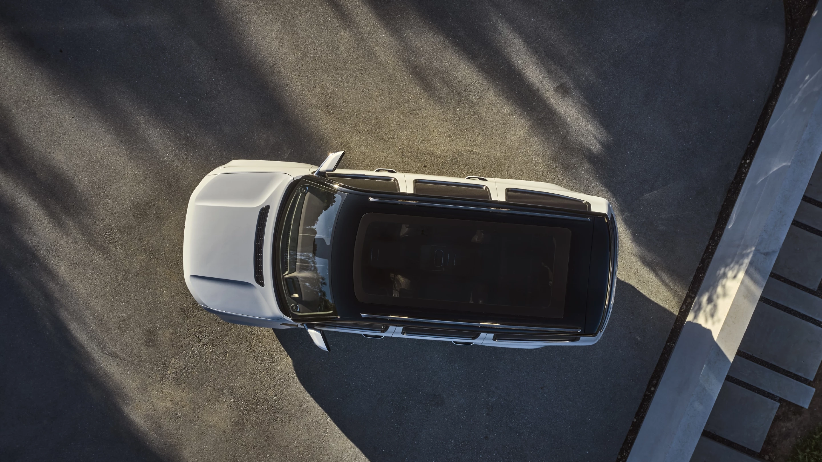 The Grand Wagoneer Concept includes a full panoramic glass rooftop as part of its "open to the world" design