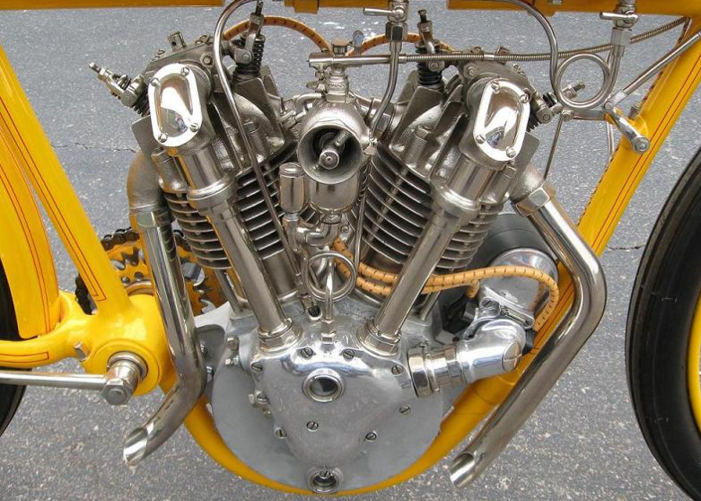 The extraordinarily beautiful Cyclone board racer from 1915 which set one of the world motorcycle auction records.