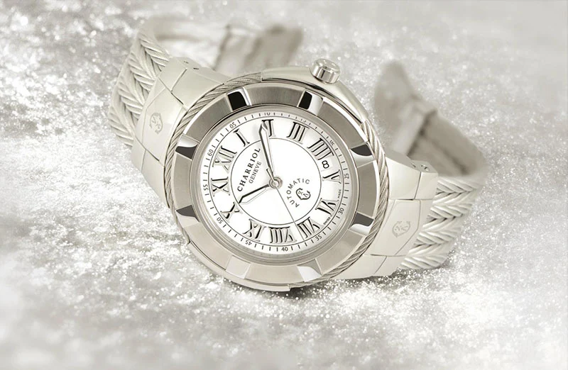 Charriol Celtic XL Automatic - 43 mm diameter in white gold