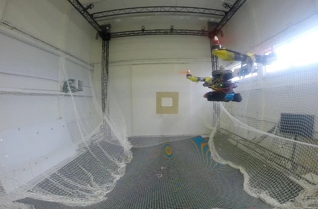 The Quad-Morphing drone in regular flight mode