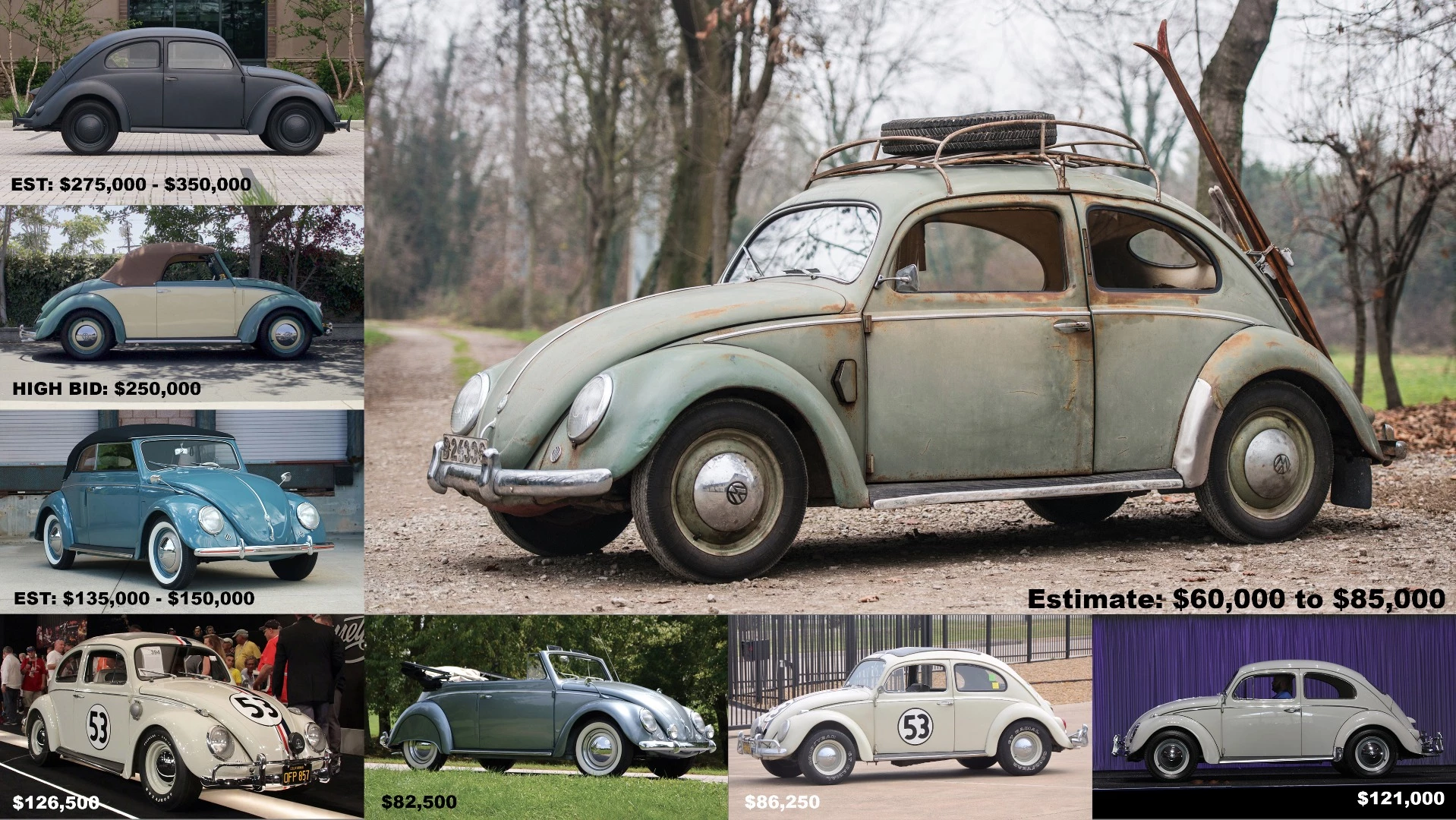 This 1952 Volkswagen Type 1 Beetle is estimated by RM-Sothebys to sell for between €55,000 and €80,000 when it goes to auction on February 8, 2017 at Place Vauban in Paris.