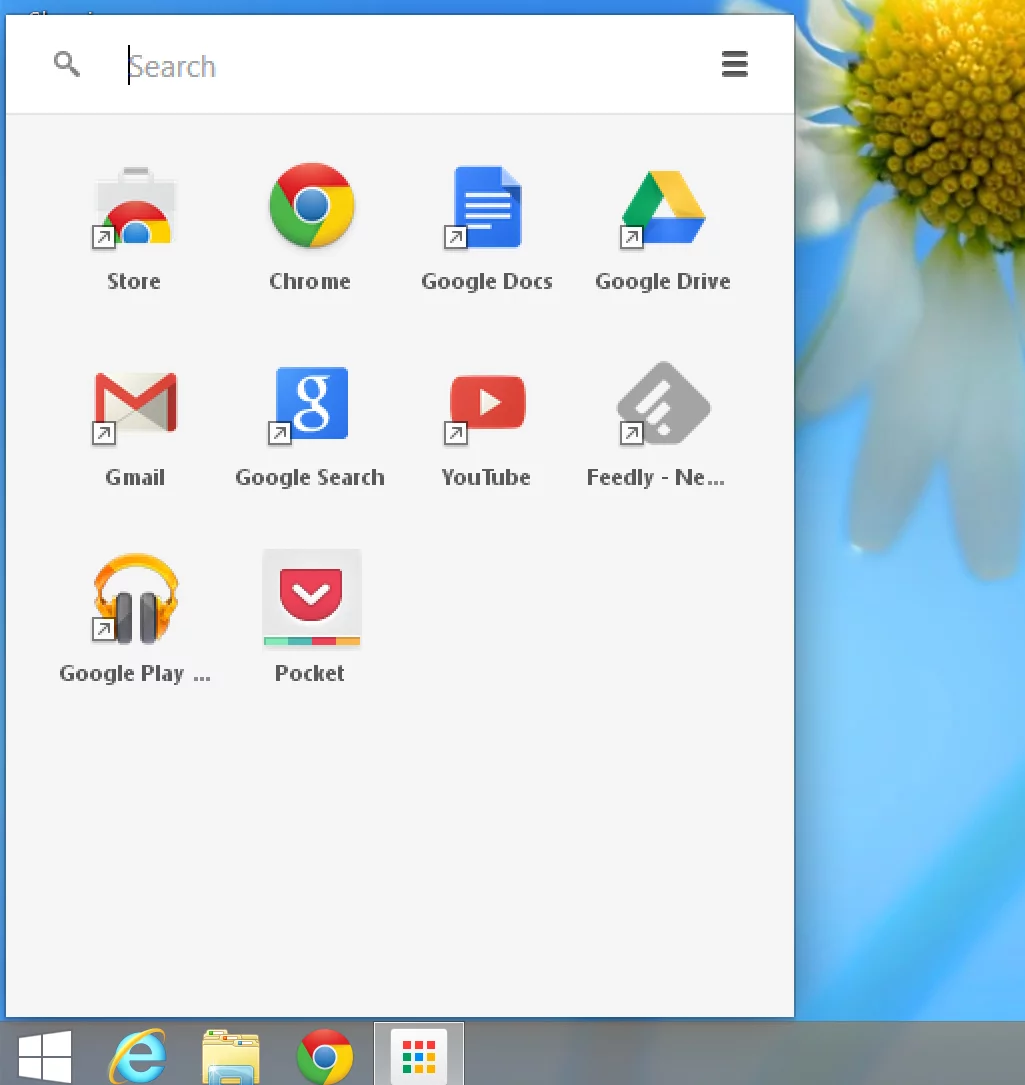 The Chrome App Launcher for Windows: it's like a Start Menu for Chrome apps