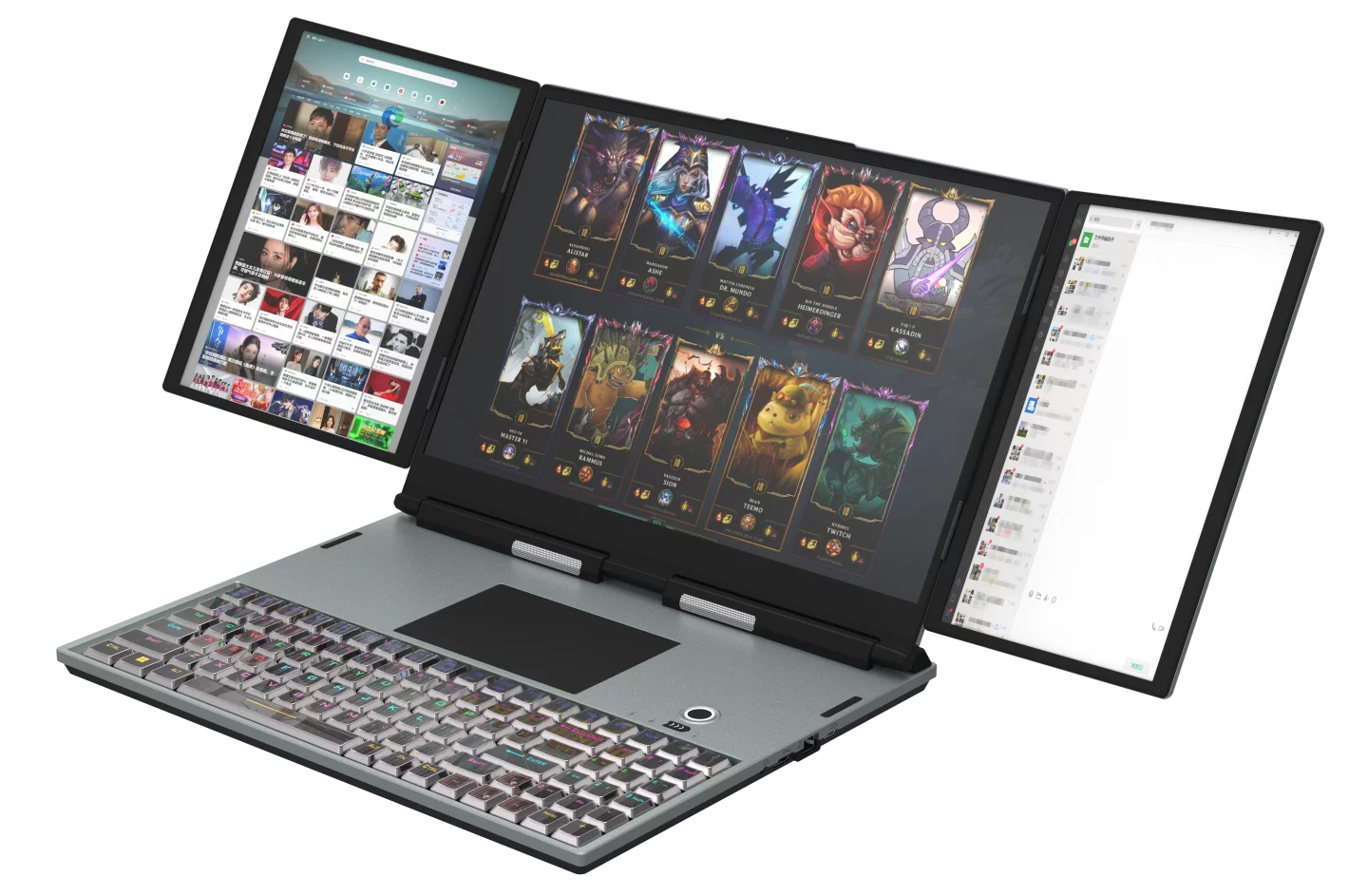 The TriMax Pro features three IPS displays