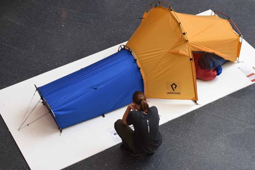 The Polarmond sleep system at the Outdoor Show 2015