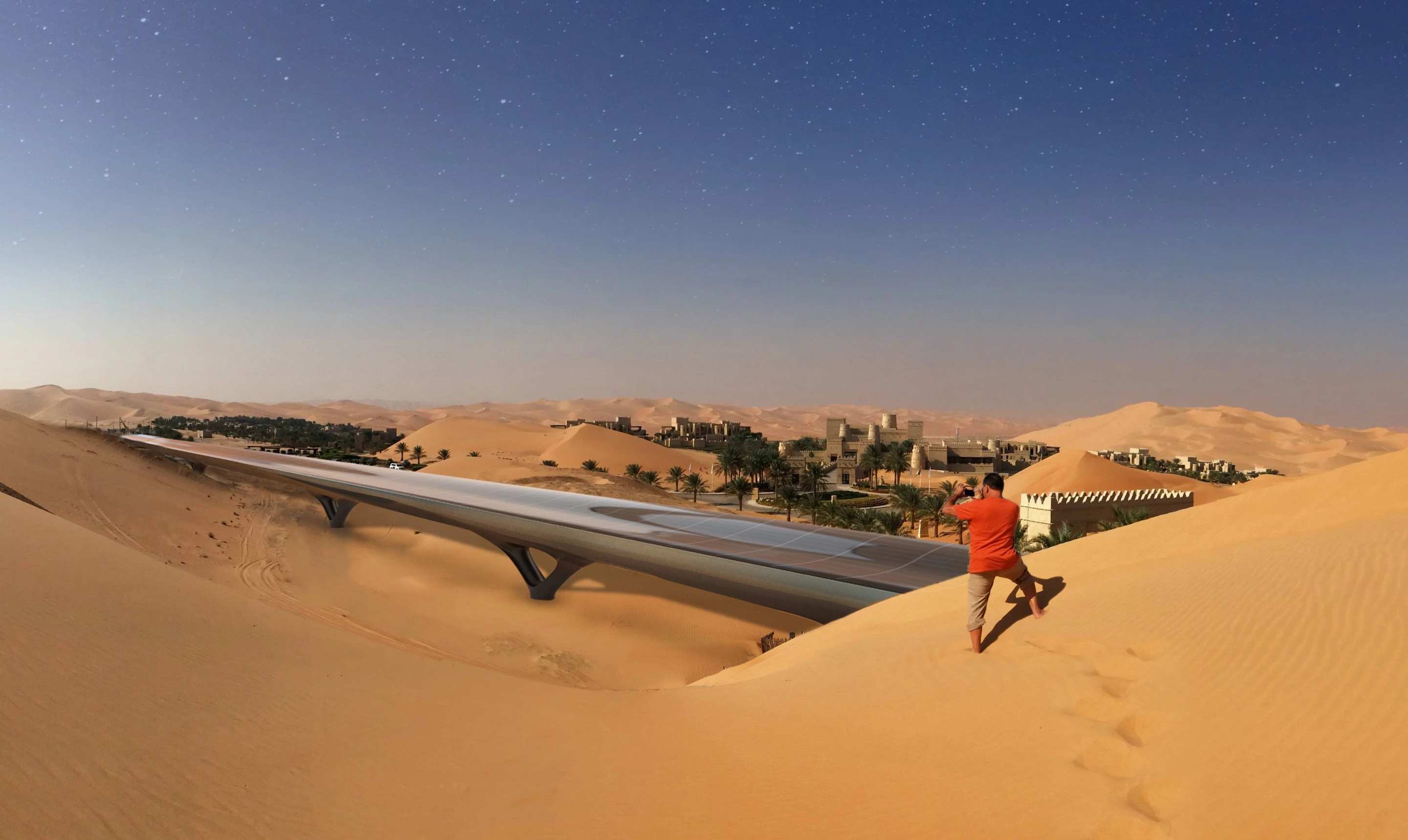 We've seen a lot of technical exploration around how a hyperloop system might one day fling humans and goods across the Earth at the speed of sound inside low-vacuum tubes, but no much of the structural elements that would hold everything in place