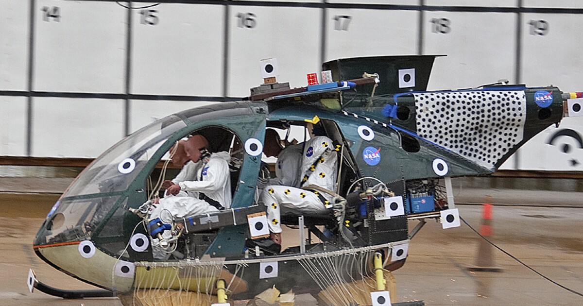 NASA crash tests 'airbag' helicopter