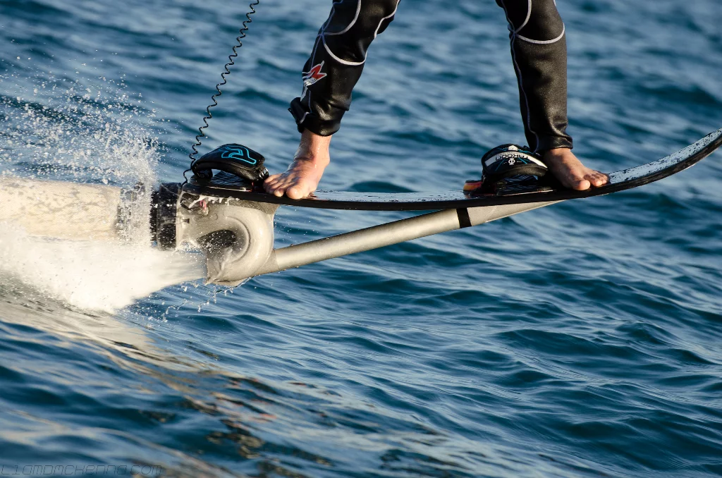 The Hoverboard pushes riders skyward on a jet of water