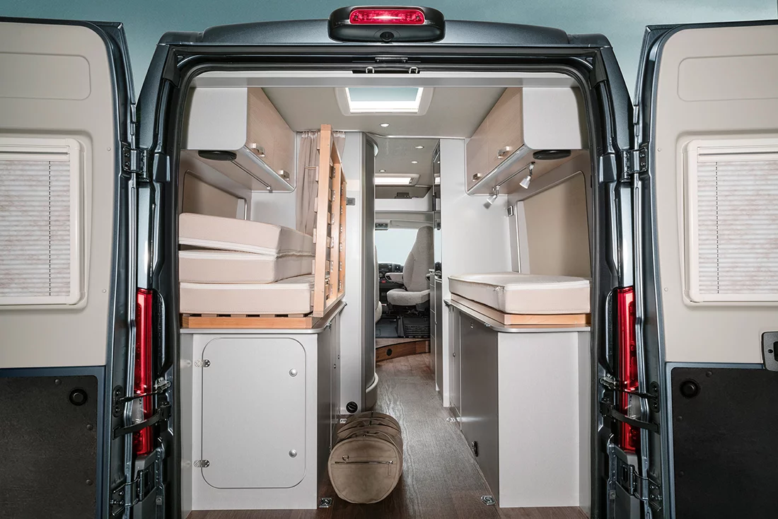 Load up on luggage, sports gear or whatever with the extra space afforded by the flip-up bed