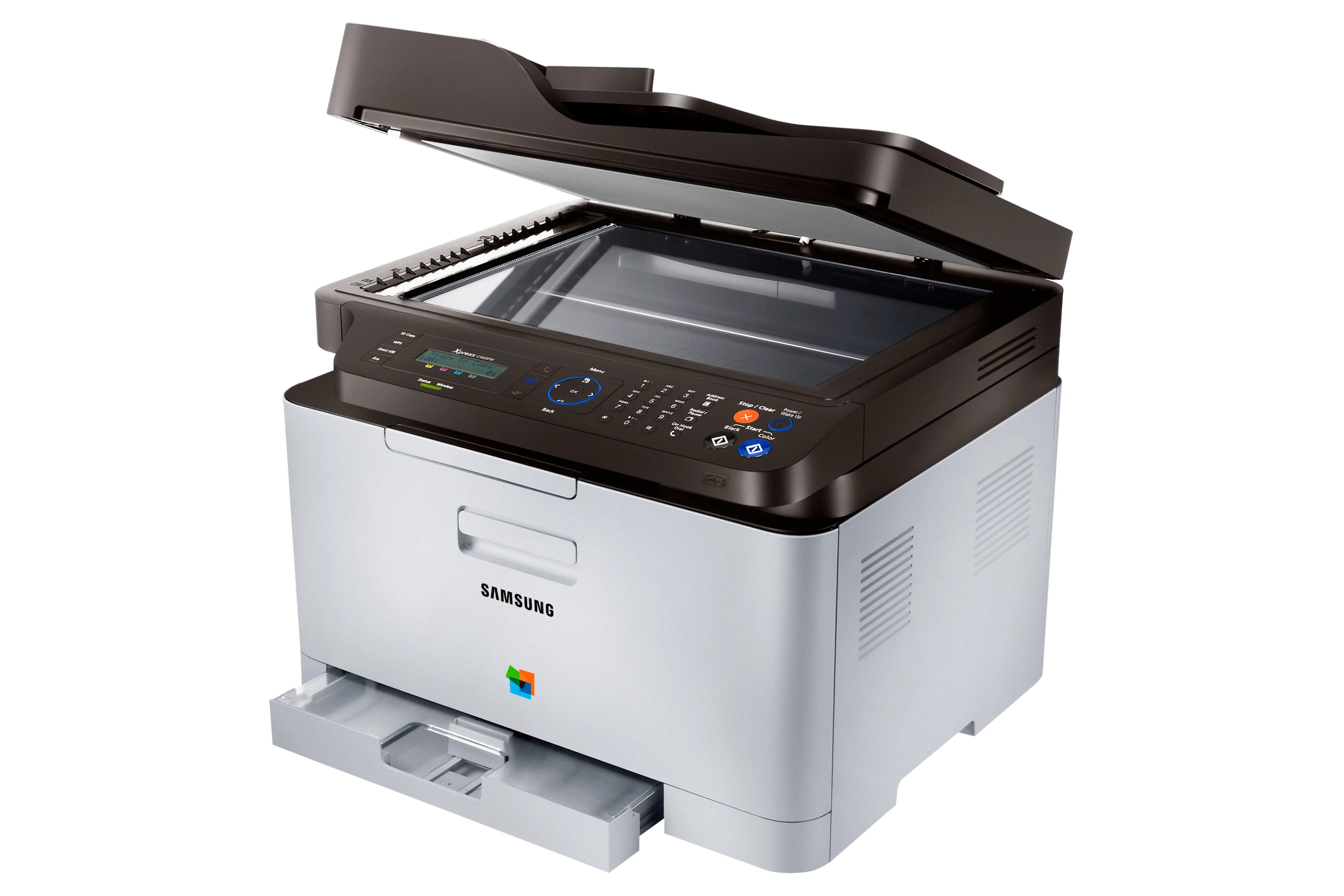 In addition to printing, the C460FW can also copy, scan and fax