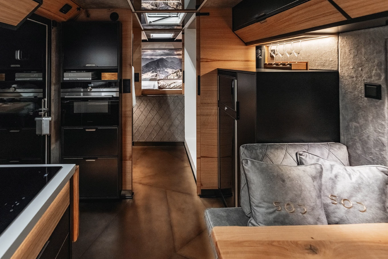 The Peak 6x6's floor plan is laid out more logically than in some RVs, keeping the kitchen and dining area side by side and the rear bedroom right next to the bathroom
