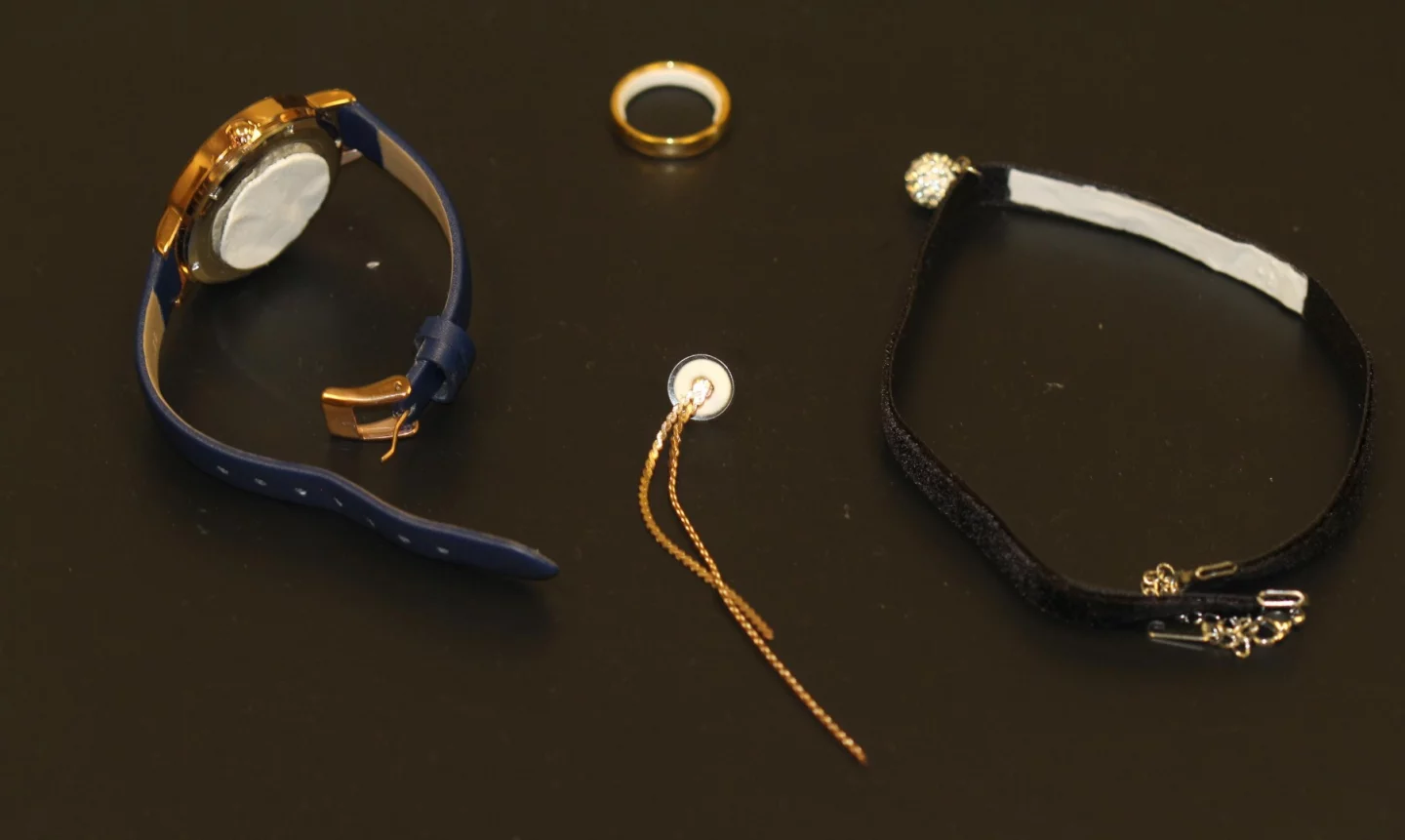 The contraceptive patches could be applied to different types of jewelry, such as watches, rings, necklaces and earrings