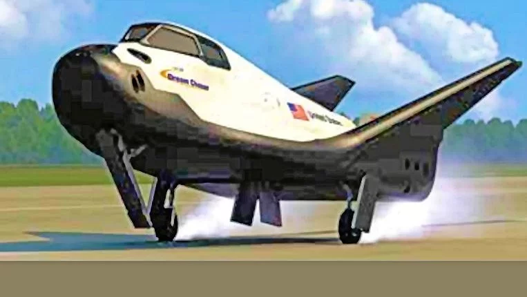 Artist's conception of the Dream Chaser Engineering Test Article landing on a conventional runway (Photo: Sierra Nevada)
