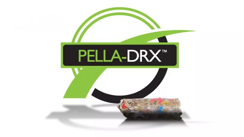 PELLA-DRX is a building material made from medical waste