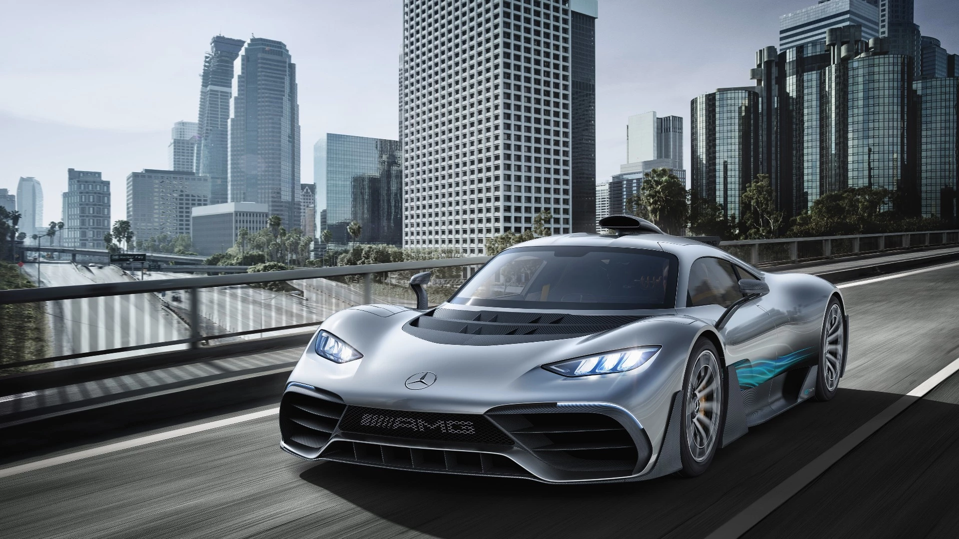 A 90 kW motor has been integrated into the Mercedes-AMG Project ONE'sturbocharger, and another 120 kW motor has been installed directly on the combustion engine with a link to the crankcase